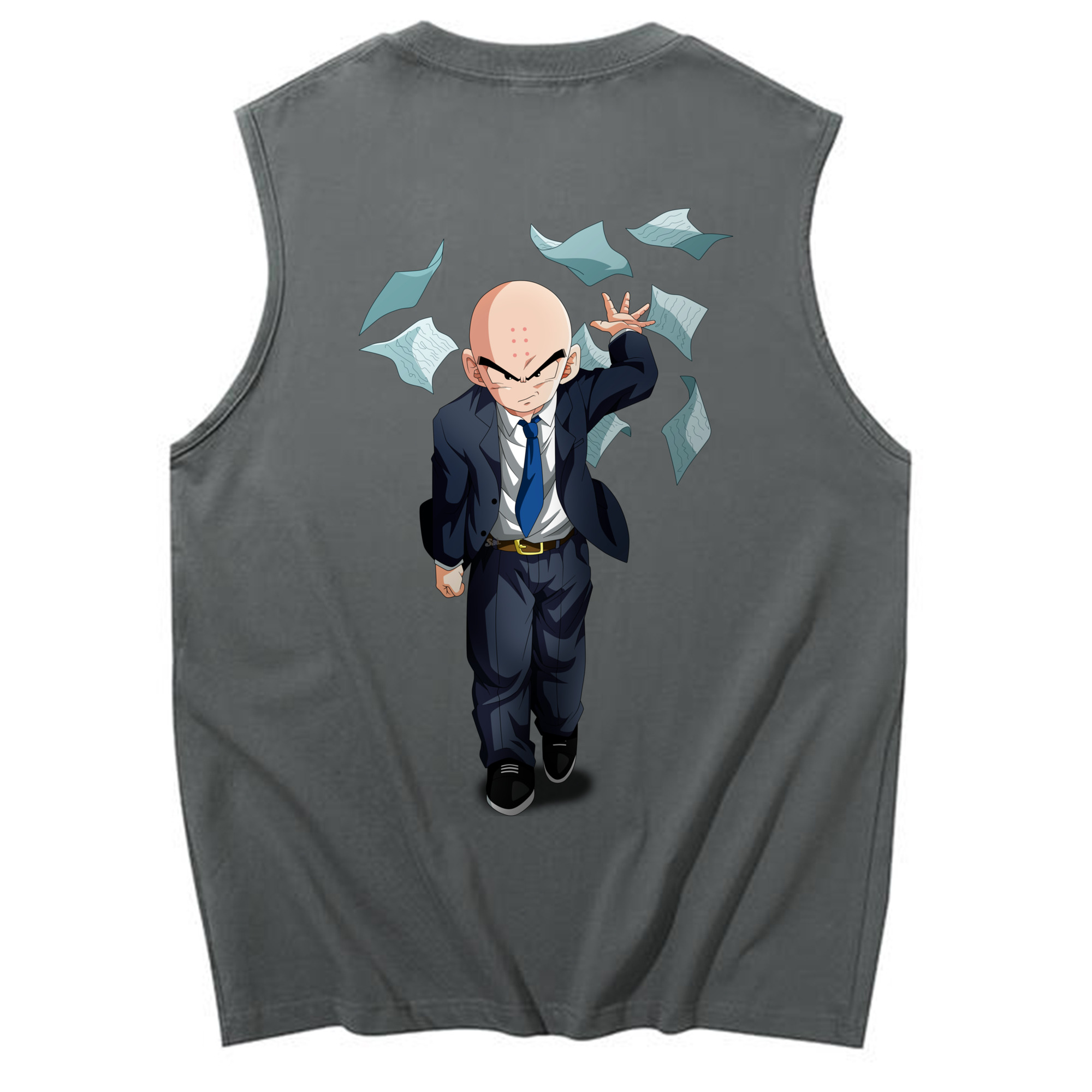 （画像用） ドラゴンボール クリリン DRAGON BALL krillin コットン100％タンクトップ（背面プリント）